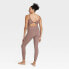 Women's Rib Full Length Bodysuit - All in Motion Brown M