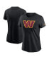 ფოტო #1 პროდუქტის Women's Black Washington Commanders Logo Cotton Essential T-shirt