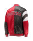 Men's Red, Black Tampa Bay Buccaneers Leader Varsity Satin Full-Snap Jacket