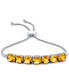 ფოტო #2 პროდუქტის Citrine Bolo Bracelet (10-1/2 ct. t.w.) in Sterling Silver