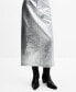 ფოტო #1 პროდუქტის Women's Metallic Midi Skirt