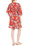 Фото #2 товара Lewit Floral Silk Women's Dress Sz. 8 (Red Poppy Floral) 149265