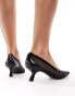 & Other Stories mesh pointed heeled pumps in black