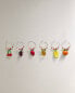 Pack of fruit glass charms (pack of 6)