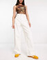 JJXX Tokyo high waisted wide leg jeans in white