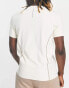 South Beach over lock stitch t-shirt in cream