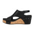 Corkys Carley Rhinestone Studded Wedge Womens Black Casual Sandals 30-5316-BCRY
