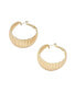 ფოტო #1 პროდუქტის Women's Black Ripple Hoop Earrings