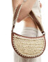 Фото #2 товара ASOS DESIGN shoulder bag with hand crochet weave in tan