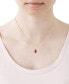 ფოტო #2 პროდუქტის Ruby (3/4 ct. t.w.) & Diamond (1/4 ct. t.w.) Marquise Halo 18" Pendant Necklace in 10k Gold