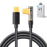 Фото #3 товара Kątowy kabel USB-C do szybkiego ładowania i transferu danych 100W 1.2m czarny