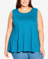 ფოტო #1 პროდუქტის Plus Size Fit N Flare Tank Top