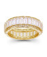 ფოტო #1 პროდუქტის Cubic Zirconia Emerald and Baguette Cut Eternity Ring