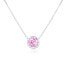 Фото #1 товара Silver necklace with pink zircon AGS1578/47-P