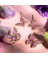 ფოტო #4 პროდუქტის Grape Amethyst (2-5/8 ct. t.w.) & Diamond (1/4 ct. t.w.) Butterfly Statement Ring in 14k Rose Gold