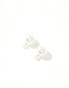 Фото #3 товара DesignB London pearl back and front stud earrings in white