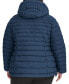 ფოტო #2 პროდუქტის Plus Size Hooded Packable Puffer Coat, Created for Macy's