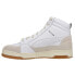 Фото #3 товара Puma Slipstream Mid Ami Lace Up Mens Off White, White Sneakers Casual Shoes 384