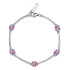 Fancy Vibrant Pink Cubic Zirconia Silver Bracelet FVP05