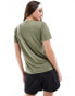 New Balance performance t-shirt in olive green Mittelgrün, XL - фото #4