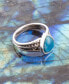 ფოტო #2 პროდუქტის Astro Genuine Blue Apatite Teardrop Sterling Silver Ring