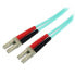 Фото #1 товара StarTech.com Fiber Optic Cable - 10 Gb Aqua - Multimode Duplex 50/125 - LSZH - LC/LC - 1 m~1m (3ft) LC/UPC to LC/UPC OM3 Multimode Fiber Optic Cable - Full Duplex 50/125µm Zipcord Fiber - 100G Networks - LOMMF/VCSEL -
