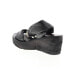 Фото #12 товара A.S.98 Nolie 528078-201 Womens Black Leather Sandals Wedges Shoes