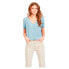 ფოტო #1 პროდუქტის VILA Tressy Detail short sleeve v neck T-shirt