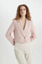 Фото #3 товара Crop Ceket Yaka Tweed Blazer Ceket C5750ax24sm