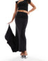 Фото #2 товара Weekday drape midaxi skirt in black