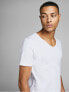 JJEBASIC V-NECK TEE 12059219 OPT WHITE men´s t-shirt