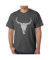 ფოტო #1 პროდუქტის Men's Word Art T-Shirt - Texas Skull