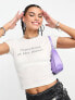 Фото #1 товара Basic Pleasure Mode burnout disco motif tshirt in white