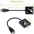 Фото #3 товара IC Intracom Cable Adapter Converter HDMI to VGA - Black - 0.1 m - 1920 x 1200 pixels - 480p - 576p - 720p - 1080p - 60 Hz - 48 kHz