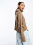 Фото #5 товара SNDYS cable knit wool mix half zip jumper in camel