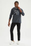 Relax Fit Bisiklet Yaka Sweatshirt