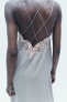 Фото #9 товара Платье в бельевом стиле с кружевной отделкой ZARA