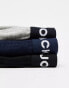 Jack & Jones 3 pack trunks in multi grey with logo waistband