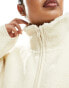 Фото #4 товара ASOS DESIGN Curve borg zip through fleece in cream