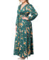 Фото #3 товара Women's Plus Size Kelsey Long Sleeve Maxi Dress
