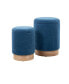 Фото #1 товара Marla Contemporary Nesting Ottoman Set in Wood and Fabric by Lumisource