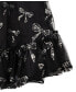 ფოტო #4 პროდუქტის Big Girls Velvet Sequin Bow Party Dress