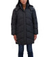 Women's 3/4 Cozy Lined Hooded Puffer Coat