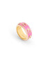 ფოტო #2 პროდუქტის Pink Enamel Signature C Enamel Band Ring