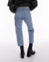 Фото #4 товара Topshop Petite cropped mid rise straight jeans in bleach