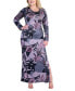 Фото #1 товара Plus Size Long Sleeve Side Slit Maxi Dress