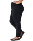 ფოტო #3 პროდუქტის Plus Size Solid Pull-On Trousers