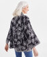 Фото #4 товара Women's Printed Linen Blend Reversible Kimono, Created for Macy's