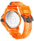 ფოტო #3 პროდუქტის Unisex The Skull Scuba Duba Orange Silicone Strap Watch 44mm