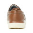 Фото #3 товара George Men's Brown Leather Low Top Moc Toe Casual Slip On Walking Shoes Size 9M